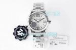 ZF Factory Swiss Replica Chopard Happy Sport Diamonds Watch SS Silver Dial 33MM